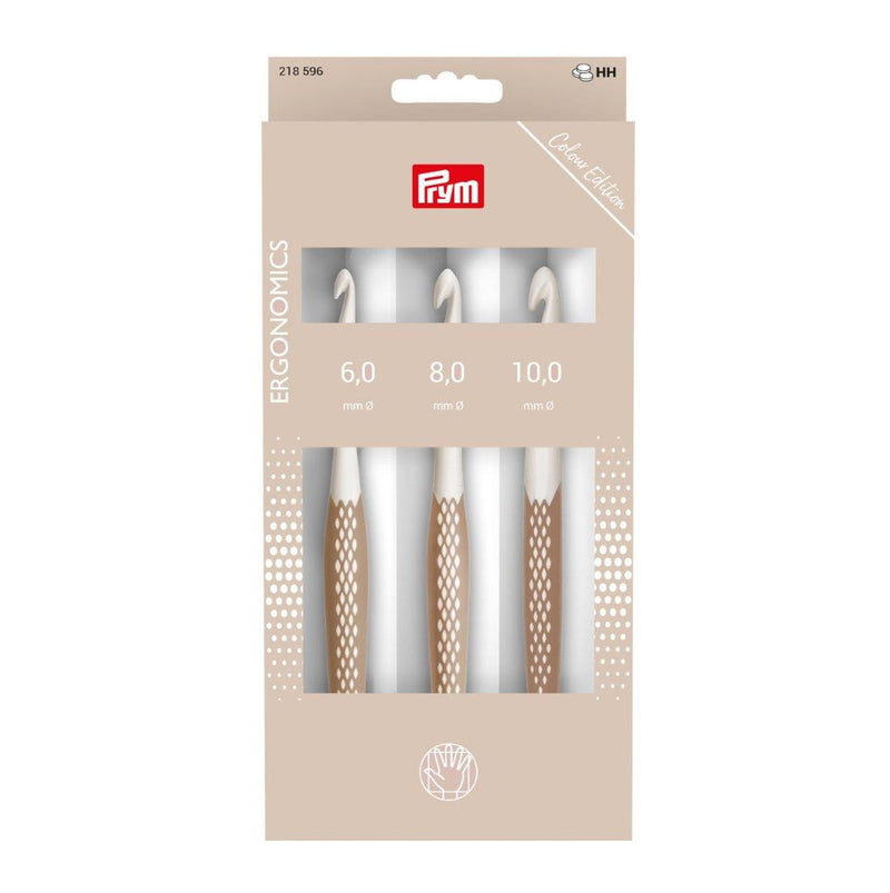 Prym ergonomics Wollhäkelnadel-Set 6, 8, 10 mm - 16-18cm